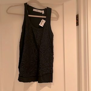 BLACK WILT LACE FRONT XS TANK